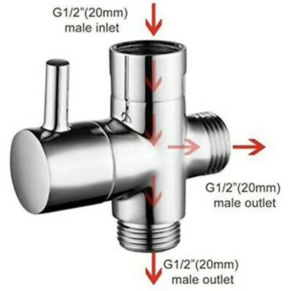 Shower Valve Cartridge - G1/2in 3-ходовой переключающий клапан Т-образный адаптер-конвертер